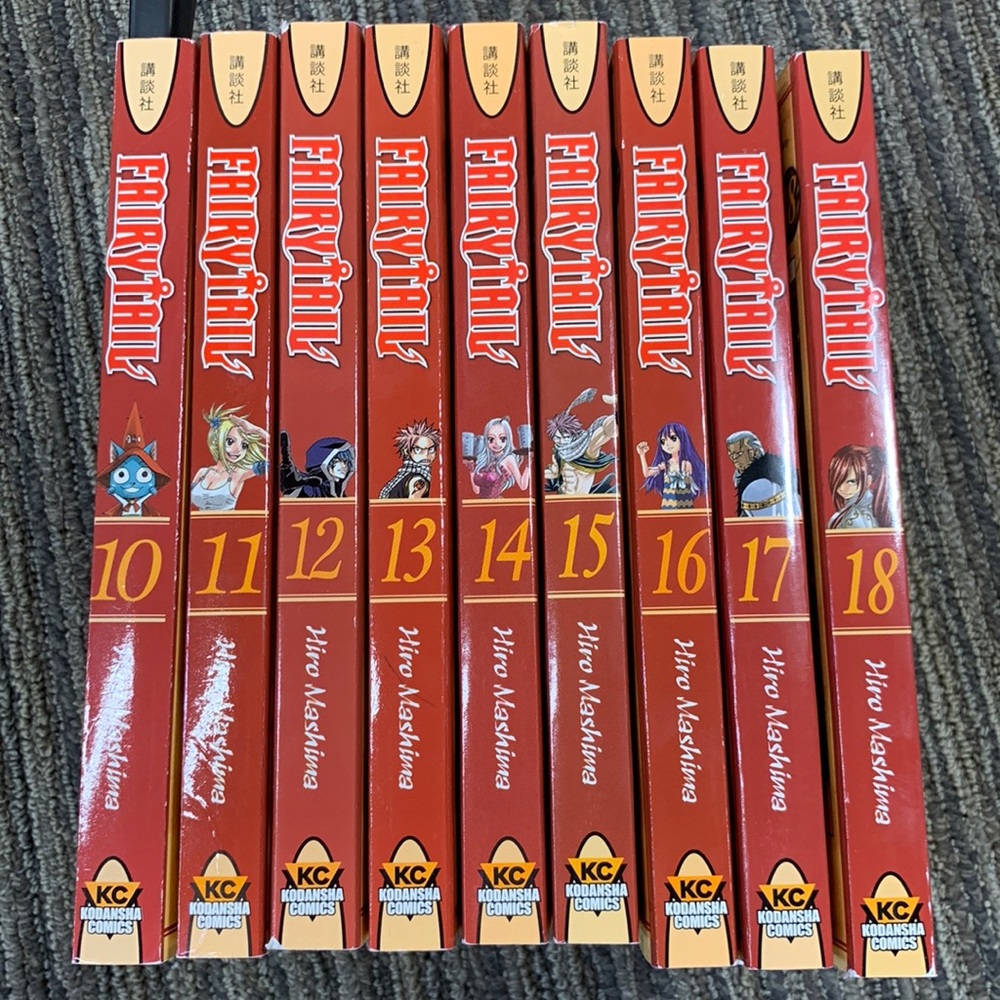 Anime manga Fairytail volume set 10-18.  See other listing for other set.